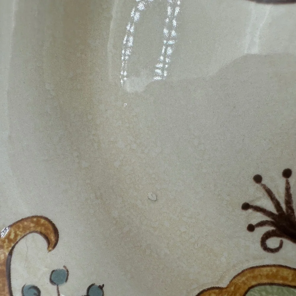 2 Pier 1 Imports Carynthum Salad Plates Handcrafted Earthenware Floral 8.2